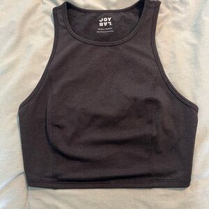 JoyLab Gray Fitted Crop Workout Top